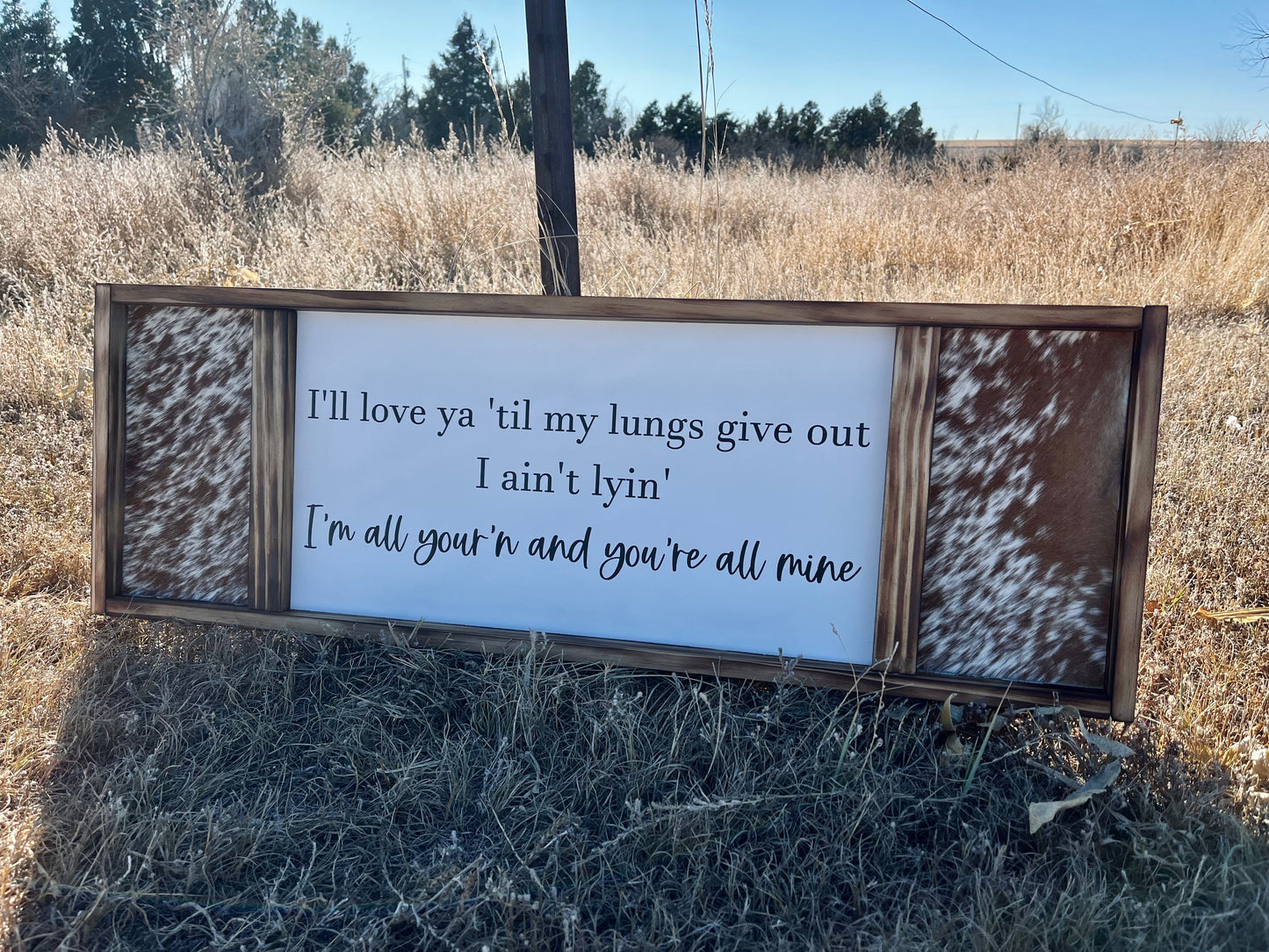 All Your'n • Genuine Cowhide Sign